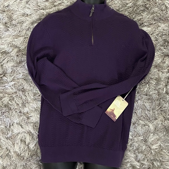 Fredrik Anderson Copenhagen men eggplant colour 100% cotton sweater. Size L. NWT - Picture 7 of 10